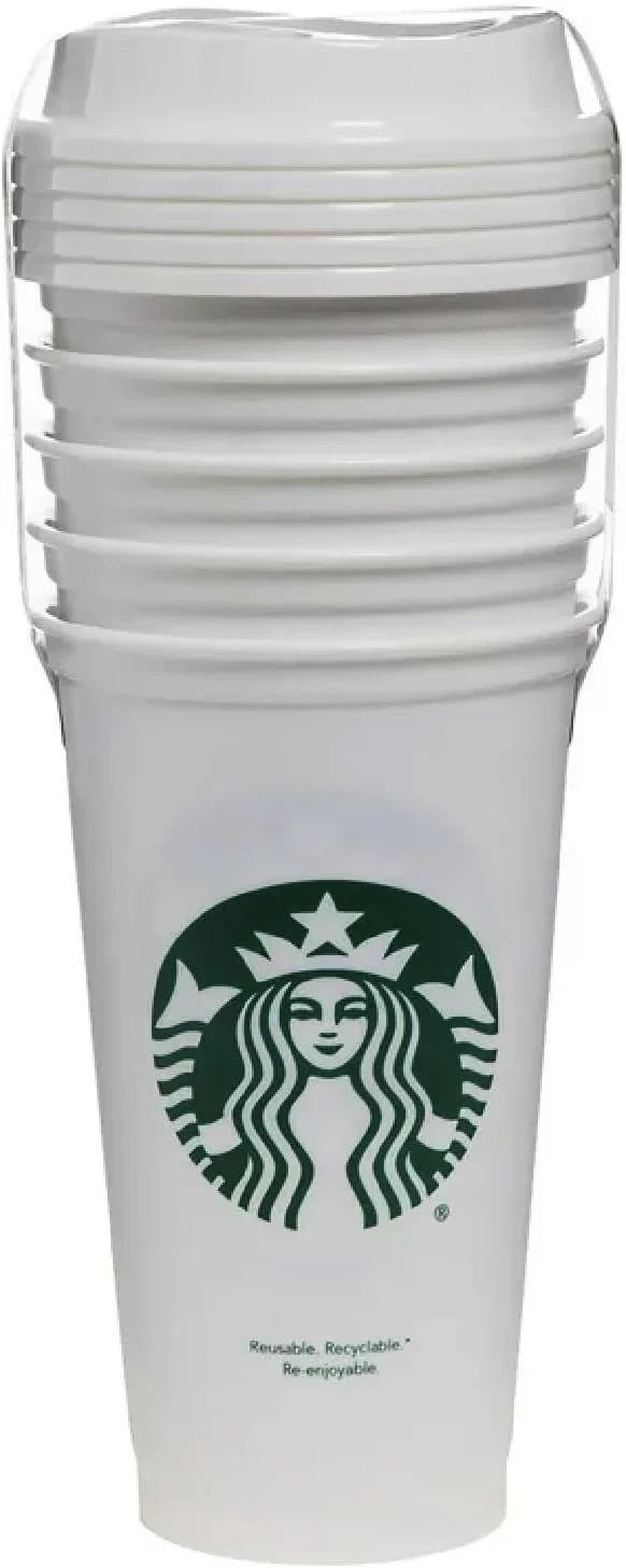 Starbucks Holiday Series 16oz Reusable Hot Drink Cups - Gift Set of 5 with Lids
