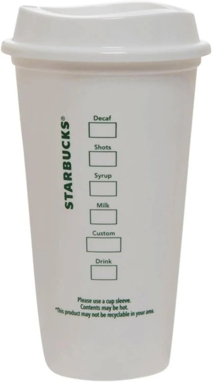 Starbucks Holiday Series 16oz Reusable Hot Drink Cups - Gift Set of 5 with Lids