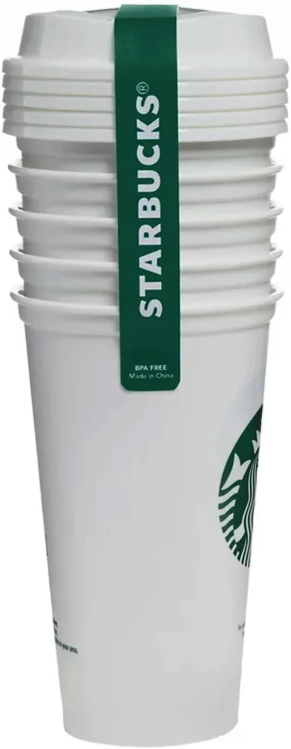 Starbucks Holiday Series 16oz Reusable Hot Drink Cups - Gift Set of 5 with Lids